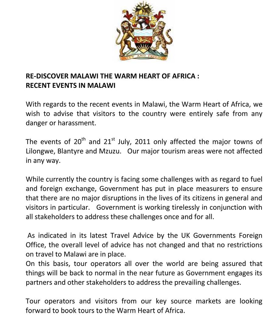 Rediscover Malawi. The warm heart of Africa